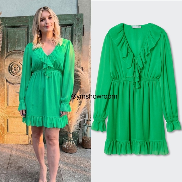 Mango Dresses & Skirts - MANGO Textured Ruffle dress